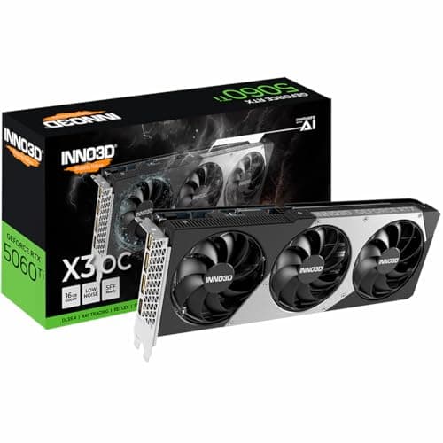 INNO3D NVIDIA GeForce RTX 5060 Ti X3 OC 16GB GDDR7 Gaming Graphics Card (Triple Fan, 2 Slot, Reflex 2 RTX AI DLSS4) Bild 2