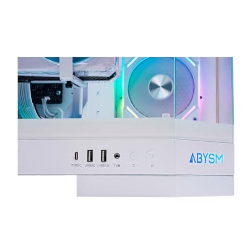 Abysm Gaming Danube SAVA H600 White E-ATX Gamer PC-Gehäuse mit 3 Paneelen aus gehärtetem Glas, 4 x 120 mm ARGB-Lüfter, Controller, Unterstützung für GPU und PCIe 4.0 Riser Kabel 16x Bild 8