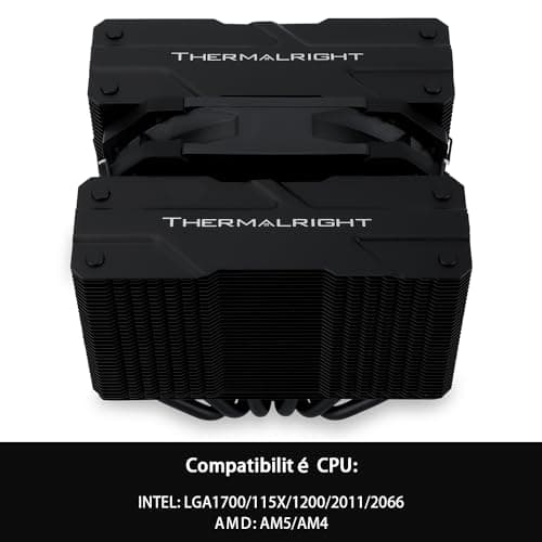 Thermalright Peerless Assassin 120 MINI Black CPU-Luftkühler, 6 Heatpipes, 120mm TL-D12B PWM-Lüfter,135mm hoch, Doppelturmkühler, für AM4/AM5/Intel LGA 1851/1700/1150/1151/1200/2011 Bild 6