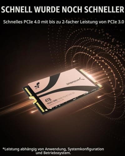 SABRENT Rocket 2242 4TB NVMe SSD, PCIe 4.0 x4 M.2 2242 Internes Solid State Drive, TLC NAND, bis zu 7300MB/s Lesen & 6400MB/s Schreiben, kompakte SSD für Laptops, Mini-PCs und Handgeräte (SB-2742-4TB) Bild 6