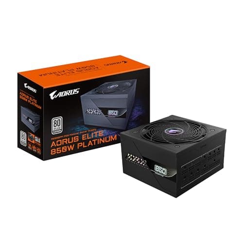 GIGABYTE AORUS Elite P850W Netzteil - PCIe 5.0, 80 Plus Platinum, Vollmodulares Design, 120mm Lüfter, ATX 3.0-kompatibel, EU-Stecker