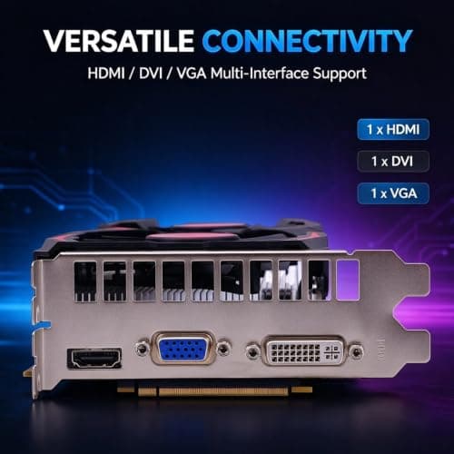 550 TI 6 GB GDDR5-Grafikkarte, 192 BIT Speicherbreite, 783 MHz Kernfrequenz, Doppellüfter, Effiziente und Leise Kühlung für Gaming-Arbeit und Videobearbeitung Bild 5