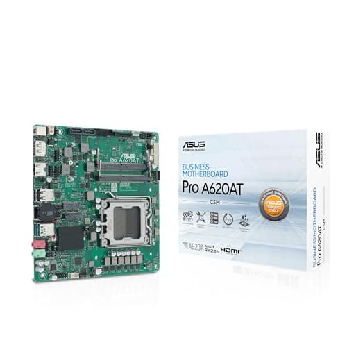 ASUS PRO A620AT-CSM Business Mainboard Sockel AMD AM5 (Thin Mini-ITX, PCIe 4.0 M.2, DDR5 SO-DIMM, Q-LED Core, COM Debug Header, Control Center Express)