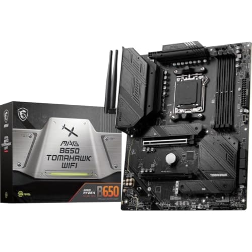 MSI MAG B650 Tomahawk WiFi Gaming Motherboard (AMD AM5, ATX, DDR5, PCIe 4.0, M.2, SATA 6Gb/s, USB 3.2 Gen 2, HDMI/DP, Wi-Fi 6E, AMD Ryzen 7000 Series Desktop Prozessoren) ATX MAG B650 TOMAHAWK WIFI Bild 2