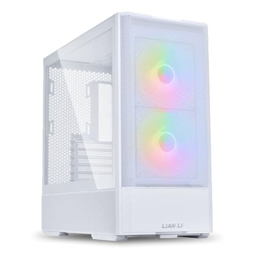 Lian Li LANCOOL 207 Gaming PC Gehäuse ATX Weiß - Midi Tower PC Gehäuse mit RGB-Beleuchtung, Grafikkarten bis 375 mm, bis zu 360 mm Radiator, White Case Stahl, Gehärtetes Glas Bild 2