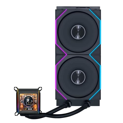 Lian Li Galahad II LCD 280 TL Wireless AiO Wasserkühlung Schwarz – CPU-Kühler mit 280 mm Radiator, LCD Display und TL Wireless ARGB Lüftern Bild 4
