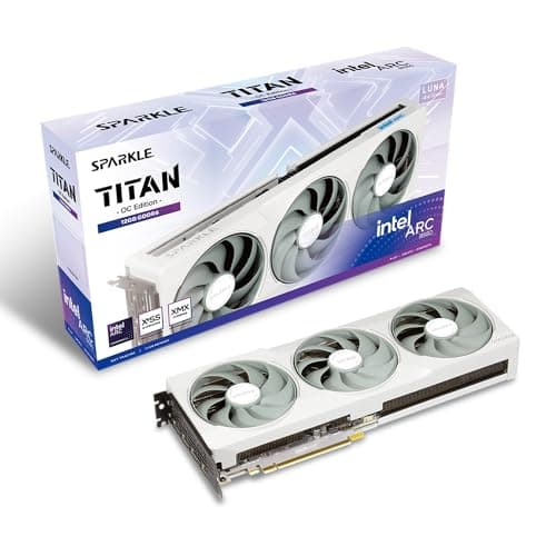 WEELIAO Sparkle Intel Arc B580 Titan OC Grafikkarte, 12 GB GDDR6, Torn Cooling 2.0, Axial Breathing Light, Metal Backplate, SB580T-12 G OC (Weiß) Weiss/opulenter Garten Bild 2