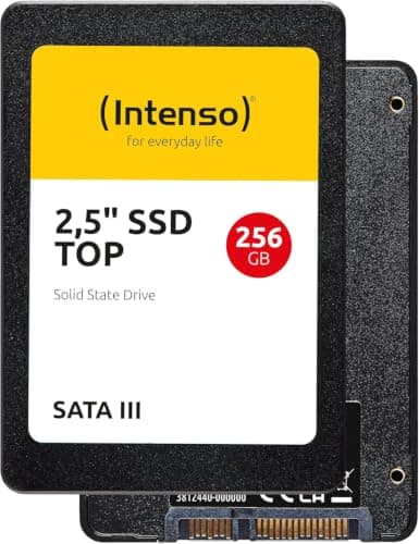 Intenso Interne 2,5" SSD SATA III Top, 256 GB, 550 MB/Sekunden, Schwarz Bild 2