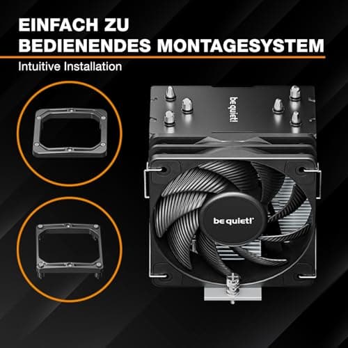 be quiet! Pure Rock Slim 3, CPU Kühler, 130W TDP, 100 mm PWM be quiet! Lüfter, 3 Heatpipes, asymmetrisches Design, Slim Tower Bild 8