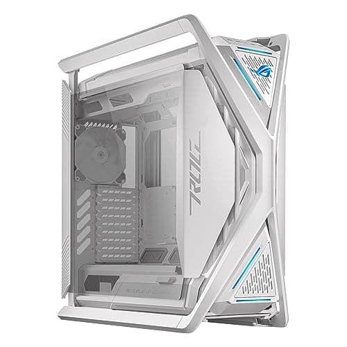 ASUS ROG Hyperion GR701 White E-ATX RGB Gaming Gehäuse weiß (420 mm Dual-Radiator-Unterstützung, 4x 140 mm-Lüfter, GPU-Halterung aus Metall, Aura Sync ARGB-Lüfter-Hub, 60W-Schnellladung, 2x USB-Typ-C)