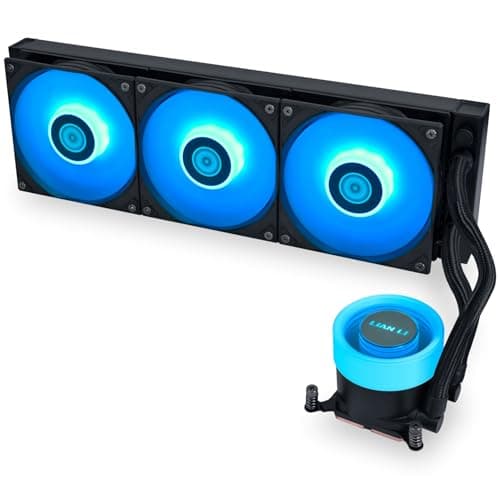 Lian Li GA II Lite 360 RGB AiO-Wasserkühlung mit Unendlichkeitsspiegel, 3x ARGB-Lüfter, 360-mm-Radiator, drehbares Logo, schwarz Bild 2