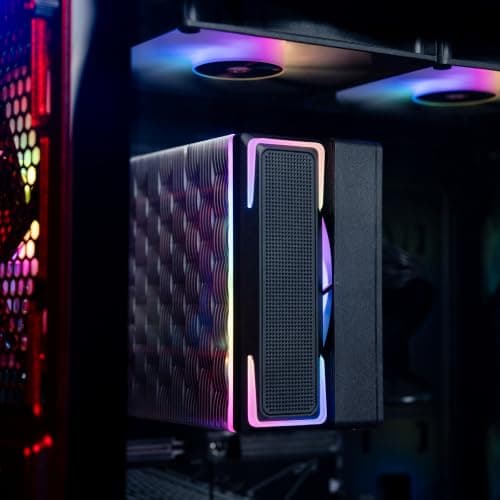 Delta A40 SE BK ARGB CPU Kühler,Einzigartige Top Abdeckung,4 Direktberührungs-Wärmerohre Vernickelt,Leiser 120mm PWM Lüfter mit Hydro Lager,800-1800U/min,für Intel LGA 115X/1200/1700/1851,AMD AM4/AM5 Bild 4