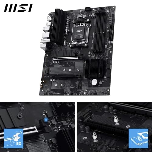MSI PRO B840-S EVO WIFI6E Mainboard, ATX - Unterstützt AMD Ryzen 9000/8000 / 7000 Prozessoren, AM5 - DDR5 Memory Boost (bis zu 8000+ MT/s OC), PCIe 4.0 x16, M.2 Gen4, Wi-Fi 6E, 2.5G LAN Bild 6