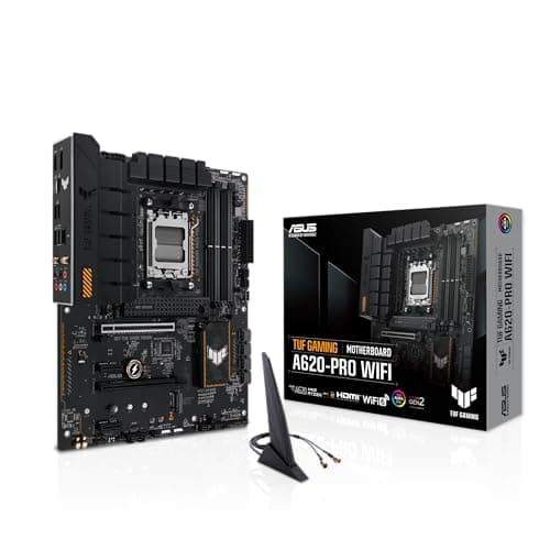 ASUS TUF Gaming A620M-PRO WiFi Mainboard Sockel AMD A620 (Ryzen 7000, ATX, DDR5 Speicher, PCIe 4.0, Wi-Fi 6, USB 3.2 Gen 2, Aura Sync)