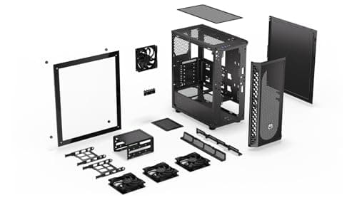 ENDORFY Signum 300 Air PC Gehäuse ATX mit Tempered Glass, 4X Stratus 120 PWM, Mesh Front, Unterstützung für 360 mm Radiator, GPU bis 350 mm, Schwarz Signum 300 Air (4x120mm fans) Bild 6