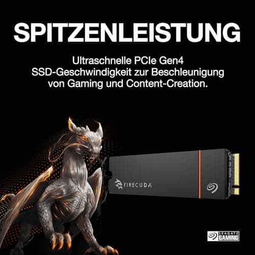 Seagate FireCuda 530R NVMe SSD 1TB, Für PS5/PC, M.2 PCIe Gen4 ×4 NVMe 1.4, bis zu 7.400 MB/s, 3D TLC NAND, 5.050 TBW, Kühlkörper, inkl. Data Rescue Service (ZP1000GM3A073) 1TB PC/PS5 Bild 6