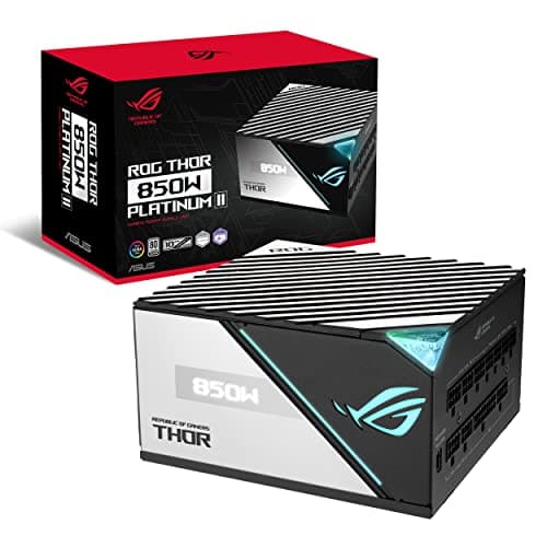ASUS ROG Thor 850W Platinum II Netzteil (Aura Sync RGB Belechtung, OLED Display,135-mm-Axial-Tech-Lüfter mit PWM-Steuerung, 0dB-Kühlung, PCIe 5.0 Ready) Bild 3