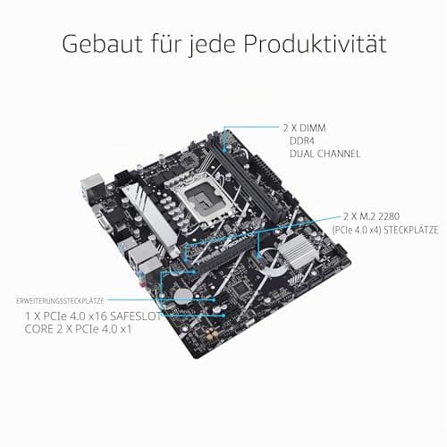 ASUS Prime B760M-K D4 Gaming Mainboard Sockel Intel LGA 1700 (Intel B760, mATX, DDR4 Speicher, 2X PCIe 4.0 M.2, Aura Sync) M-K D4 Prime B760 Bild 5