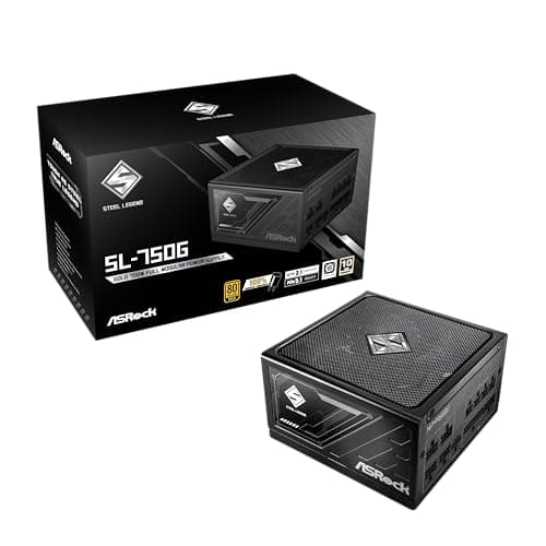 ASRock Steel Legend SL-750G 750W Power Supply ATX3.1 iCOOL Full Modular 10 Years Warranty 135 mm FDB Fan 80 Plus Gold Cybenetics Platinum PCIe5.1 12V-2x6 Cable Japanese Capacitor 5V Boost Bild 2