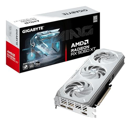 Gigabyte Gaming Grafikkarte Radeon RX 9060 XT OC Ice 16G - 16GB GDDR6, 256bit, PCI-E 5.0, 3320 MHz Core Clock, 2 x DisplayPort, 1 x HDMI, GV-R906XGAMINGOCICE-16GD