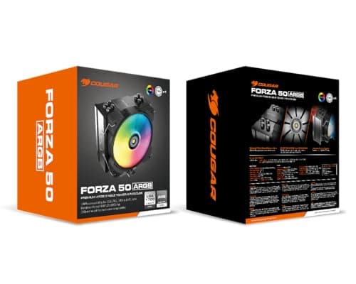 COUGAR Gaming | Luftkühler | Tour Forza 50 RGB – Hochleistungs-Lüfter COUGAR MHP120 RGB – Design gegen Oxidation des Heatpipes – Perfekte Wärmeableitung Bild 7