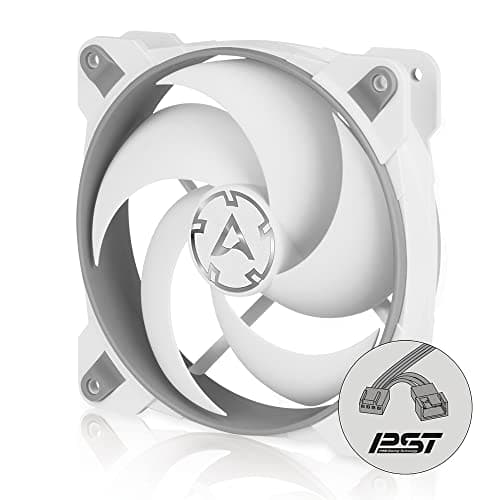 ARCTIC BioniX P120 - PC Lüfter, 120 mm Gaming Gehäuselüfter, PWM PST-Sharing-Funktion, Optimiert für statischen Druck, Kühler, RPM synchron, 200-2100 rpm - Grau/weiß