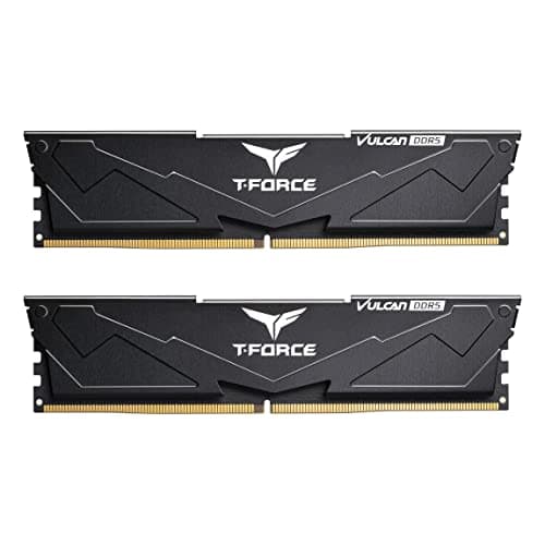 TEAMGROUP T-Force FLBD532G6000HC38ADC01 Vulcan DDR5 32GB (2x16GB) 6000MHz (PC5-48000) CL38 Desktop-Speichermodul RAM (schwarz) Bild 2