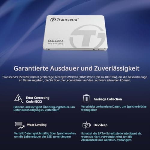 Transcend 1TB SSD220Q 2,5 Zoll SATA III 6Gb/s interne SSD QLC NAND - TS1TSSD220Q Bild 6
