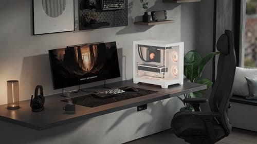 Fractal Design Pop 2 Vision White RGB PC‑Gaming‑Gehäuse mit Panoramaglas – Dual‑Kammer‑Design – 4 RGB‑Reverse‑Lüfter – ATX/E‑ATX/mATX/ITX Bild 4