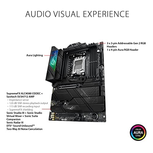 ASUS ROG Strix X670E-F Gaming WiFi Mainboard Sockel AMD AM5 (Ryzen 7000, ATX, DDR5 Speicher, 4X M.2, USB 3.2 Gen 2x2, PCIe 5.0, Q-Release, M.2 Backplate, WiFi 6E, Aura Sync), Divers Bild 8