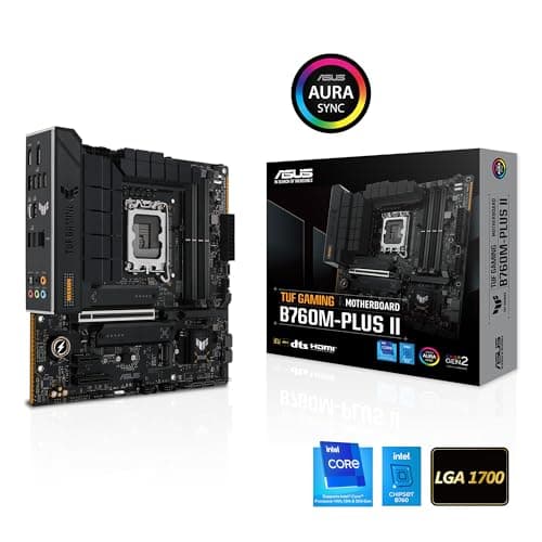 ASUS TUF Gaming B760M-PLUS II Mainboard Sockel Intel LGA 1700 (Intel B760, mATX, DDR5 Speicher, PCIe 5.0, 3X M.2, Thunderbolt 4, Aura Sync) Bild 4