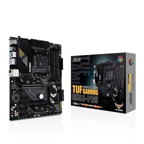 ASUS TUF Gaming B550-Pro Mainboard Sockel AMD Ryzen AM4 (ATX, PCIe 4.0, 2X M.2, 2,5Gbit/s-Ethernet, SATA 6Gbit/s, USB 3.2 Gen 2 Typ-A und Typ-C, Aura Sync)