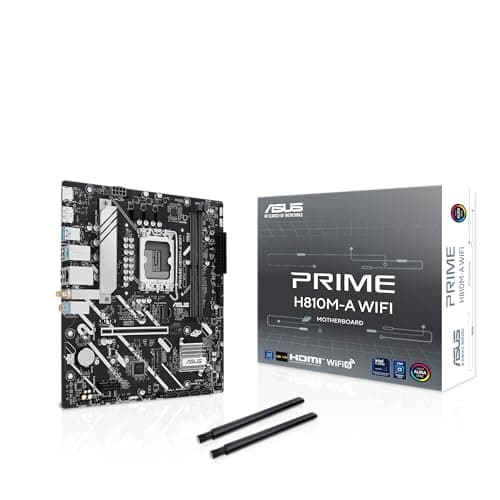 ASUS Prime H610M-A Intel H610 (LGA 1700) mATX-Mainboard (DDR5, Intel 1Gb Ethernet, WiFi 5, DisplayPort, HDMI, VGA, USB 3.2 Anschlüssen, adressierbaren Headern & Aura Sync)