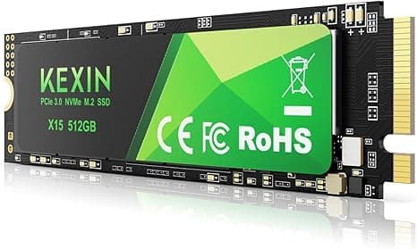 KEXIN 512GB NVMe M.2 2280 SSD PCIe 3.0, bis zu 3400 MB/s Lesen, 2900 MB/s Schreiben, 3D-NAND-Flash, Internes Solid State Drive PC-Enthusiasten und Gamer