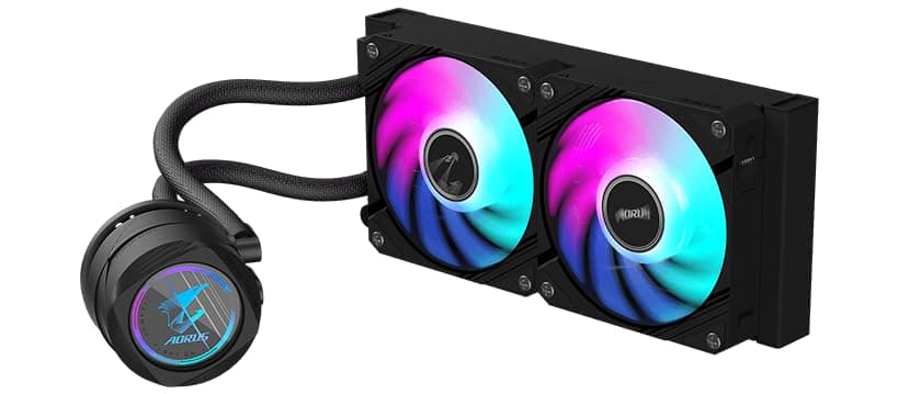 GIGABYTE AORUS WATERFORCE II 240 AIO Flüssigkeits-CPU-Kühler - 2x120mm ARGB-Lüfter, Schiebe-in-Verriegelungsmechanismus, Daisy-Chain, kompatibel mit Intel LGA 1851 und AMD AM5 Bild 7