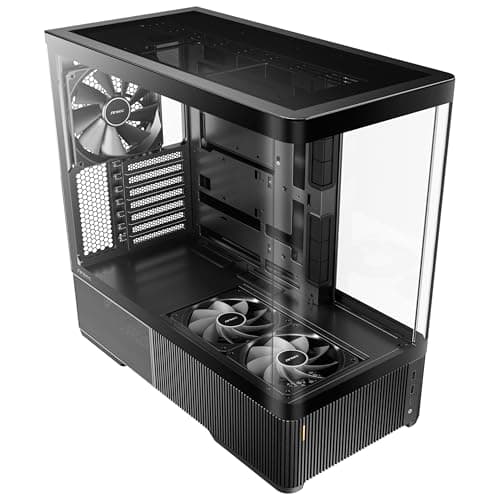 ANTEC Constellation C6 Curve Air ATX Midi Tower PC Gehäuse – Panoramic Glasdesign, High-Airflow Gaming Case, Tempered Glass, Schwarz