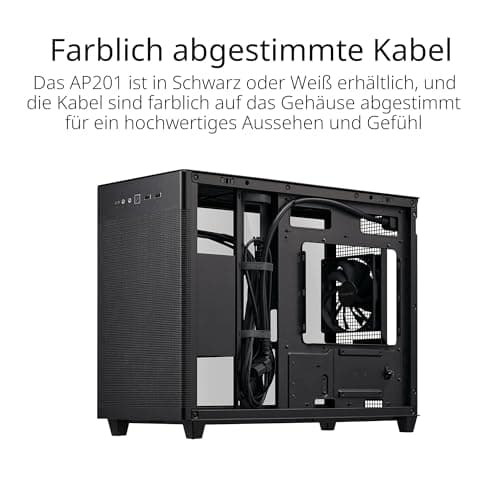 ASUS Prime AP201 MicroATX Gehäuse schwarz (33 Liter, unterstützt 280- & 360-mm-Kühler, Grafikkarten bis 338 mm Länge und Standard-ATX-Netzteile) Bild 6