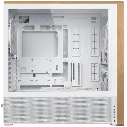 Lian Li Lancool 217 PC-Gehäuse Weiß | ATX Midi-Tower, Tempered Glass, 5 Lüfter, Birkenholz, Mesh-Front, Back-Connect-kompatibel Bild 4