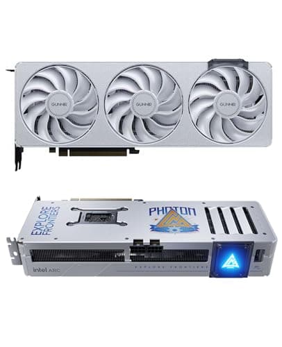 Cutesliving GUNNIR Intel Arc B570 Photon 10GB GDDR6 Grafikkarte, 2670MHz Boost (3X DP 2.1 + HDMI 2.1 | PCIe 4.0 x16) Triple-Fan Cooling, 4K/8K Ready, RTX 4060 Competitor (Weiß)