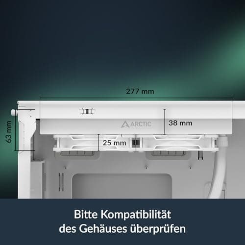 ARCTIC Liquid Freezer III Pro 240 A-RGB (White) - AIO CPU Kühler, 2 x 120 mm Wasserkühlung, 38 mm Radiator, PWM-Pumpe, VRM-Lüfter, AMD AM5/AM4, Intel LGA1851/1700 Contact Frame - Weiß weiß Liquid Freezer III Pro 240 A-RGB Bild 5