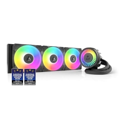 ARCTIC Liquid Freezer III Pro 360 A-RGB - Wasserkühlung PC, AIO CPU Wasserkühler, 3x120 mm, 38 mm Radiator, PWM-Pumpe, VRM-Lüfter, AMD AM5/AM4, Intel LGA1851/1700 Contact Frame - Schwarz
