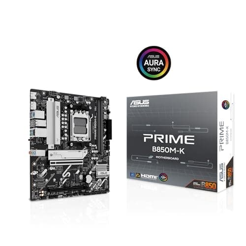 ASUS Prime B850M-K Gaming Mainboard Sockel AMD AM5 (Ryzen 9000, DDR5 Speicher, 2X M.2, PCIe 5.0, BIOS Flashback, Aura Sync) Bild 4