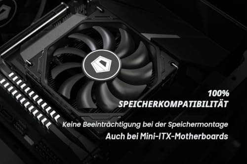 ID-COOLING IS-40X V3 CPU-Kühler mit niedrigem Profil, 45 mm Höhe, 4 Heatpipes, 92 mm Lüfter, unterstützt Intel LGA1700/1200/115X, AMD AM5/AM4 Bild 8
