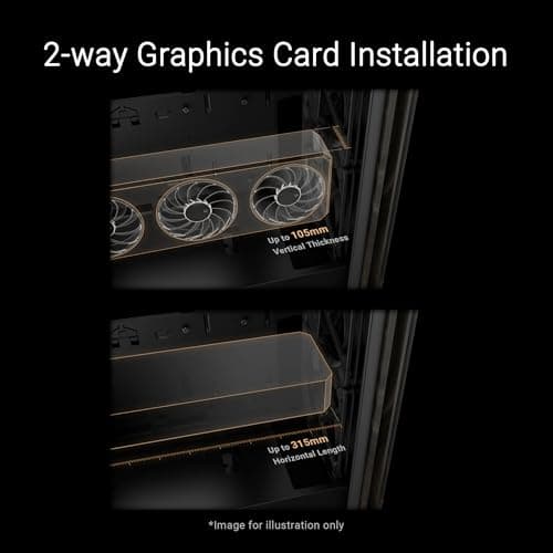 ASUS ProArt PA401 Wood Edition ATX-Gehäuse mit Metallplatte, kompatibel mit 314-mm-GPUs, kompatibel mit 240-mm-Radiatoren, Zwei 160-mm-Lüfter, abnehmbare PSU-Halterung, Beige Bild 6