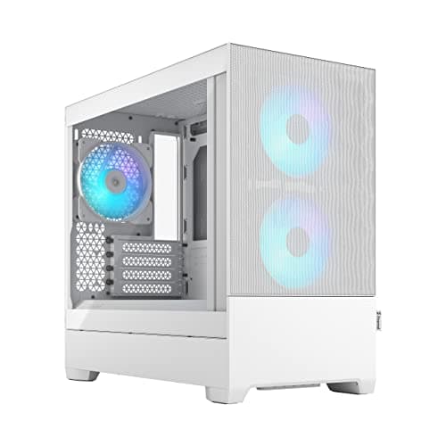 Fractal Design Pop Mini Air RGB - mATX PC Gehäuse Weiß - Honeycomb Mesh Front - Tempered Glass - 3X 120 mm RGB-Lüfter - Kompaktes Gaming Case Weiß/Flyaway Orchidee Mini Air Bild 2