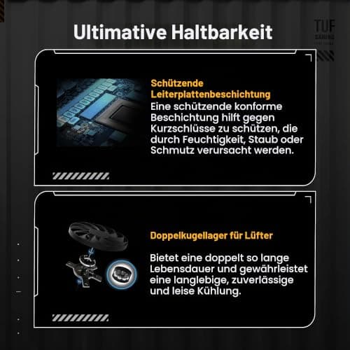 ASUS TUF Gaming GeForce RTX ™ 5060 8GB GDDR7 OC Edition Gaming-Grafikkarte (PCIe® 5.0, HDMI®/DP 2.1, 3.1-Slot, Komponenten in Militärqualität, schützende PCB-Beschichtung, Axial-Tech-Lüfter) Bild 6