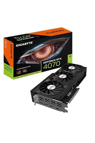 GIGABYTE GeForce RTX 4070 WINDFORCE OC 12GB Graphics Card - 12GB DDRX6 21Gbps, PCI-E 4.0, DisplayPort 1.4, HDMI 2.1a, NVIDIA DLSS 3, Ada Lovelace Arch, GV-N4070WF3OC-12GD