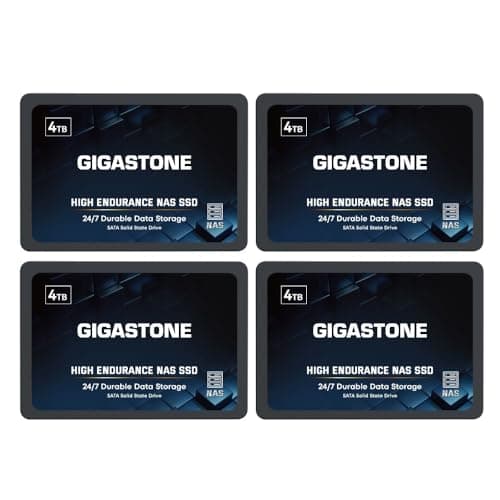 Gigastone NAS SSD 4TB SSD Festplatte (4er-Pack) Hohe Dauerhaltbarkeit SSD für 24/7 Dauerbetrieb NAS-Systeme RAID 2,5 Zoll SATA III Internes Festkörper-Laufwerk SSD Caching Bild 2