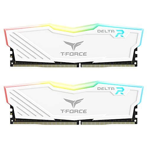 TEAMGROUP Team T-Force Delta RGB DDR4 Gaming Memory, 2 x 8 GB, 3600 MHz, 288 Pin DIMM, White 16GB (8GBx2) - 3600MHz C18 weiß Bild 2