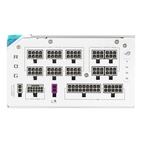 ASUS ROG Thor 1200W Platinum III White Equalizer ATX Gaming Netzteil (ROG Equalizer 12V-2x6 PCIe Stromkabel, GaN-MOSFET, OLED Display, 80 Plus & Cybenetics Zertifizierung, ATX 3.1, PCIE 5.1, Weiß) Bild 8